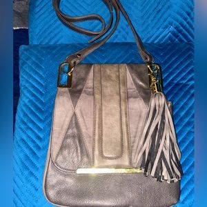Steve Madden- Dark Grey (Faux Leather/Suede) Crossbody